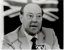 Football Association Chairman Bert Millichip Hand signed 10x8 black and white photo. Photo shows