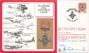 WW2 Flt Lt Fred Haden Multi Signed The Award of the Air Force Cross FDC. Also Personally signed by