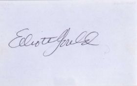 Elliot Gould signed 5 x 3 album page. Gould is an American actor. He began acting in Hollywood films