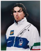 Dino Baggio, Italian International Footballer, 10x8 inch Signed Photo. Good condition. All