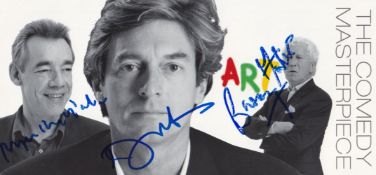 Roger Lloyd Pack Nigel Havers Barry Foster, Popular Actors, Signed "Art" Theatre Leaflet. Good