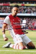 Pierre Emerick Aubameyang, Former Arsenal Footballer, 6x4 Signed Photo. Good condition. All