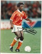 Clarence Seedorf, Dutch International Footballer, 10x8 inch Signed Photo. Good condition. All