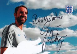 Gareth Southgate, England Manager, 6x4 Signed Photo. Good condition. All autographs come with a