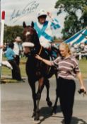 Lester Piggott, Legendary Flat Jockey on Wali 1994 7x5 inch Signed Photo. Good condition. All