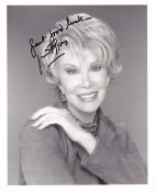 Joan Rivers, Late Great Comedy Entertainer, 10x8 inch Signed Photo. Good condition. All autographs