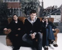 Scouting for Girls, Chart Topping Band, 10x8 inch Signed Photo. Good condition. All autographs