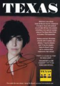 Sharleen Spiteri, Chart Topping Singer TEXAS, Signed Concert Flyer . Good condition. All