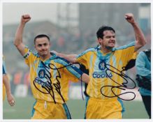 Dennis Wise Steve Clarke, Chelsea Legends, 10x8 inch Signed Photo. Good condition. All autographs