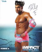 Robbie E, American Pro Wrestler, 10x8 inch Signed Photo. Good condition. All autographs come with