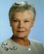 Judi Dench, James Bond Film Actress, 10x8 inch Signed Photo. Good condition. All autographs come