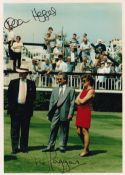 William and Maureen Haggas, Racehorse Trainers, 7x5 inch Signed Photo. Good condition. All