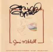 Joni Mitchell, American Singer Songwriter, Signed CD Insert. Good condition. All autographs come