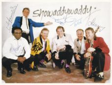 Showaddywaddy, Chart Topping Rock and Roll Band, 10x8 inch Signed Photo. Good condition. All