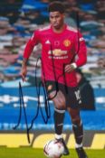 Marcus Rashford, Manchester United Footballer, 6x4 Signed Photo. Good condition. All autographs come