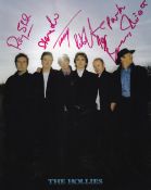 The Hollies, Chart Topping 1960's Band, 10x8 inch Signed Photo. Good condition. All autographs