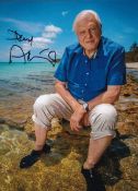 David Attenborough, Wildlife Entertainer 7x5 inch Signed Photo. Good condition. All autographs