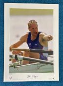 Sir Steve Redgrave signed 22x16 inch Team GB Olympic Gold Big Blue Tube print. Sir Steve Redgrave