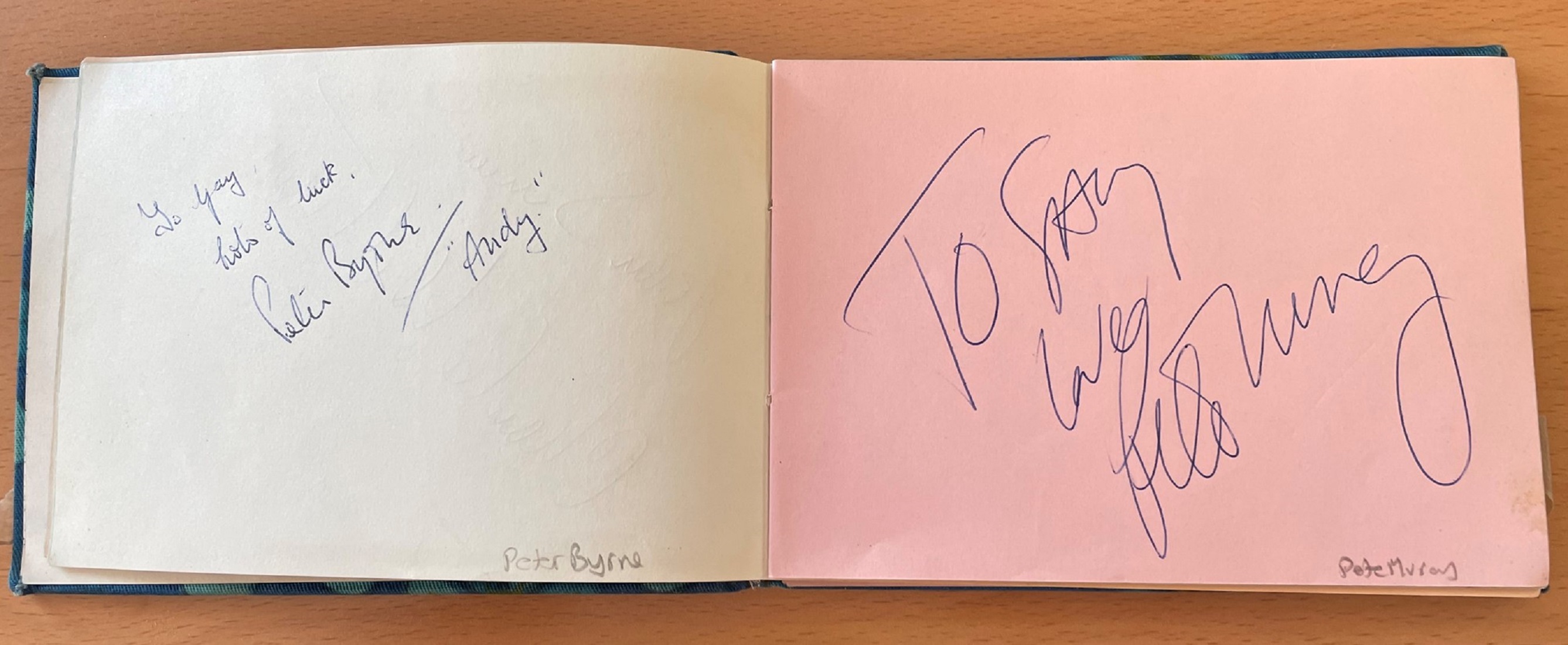 vintage 1970's Autograph book with over 30 various TV Entertainment signatures inside including: - Image 5 of 6
