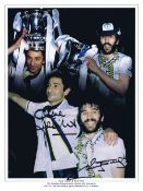 Autographed Tottenham 16 X 12 Montage-Edition, Col, Depicting A Superbly Produced Montage Of