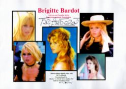 Brigitte Bardot signed 17x12 limited edition signed montage print Artist proof only 50 worldwide