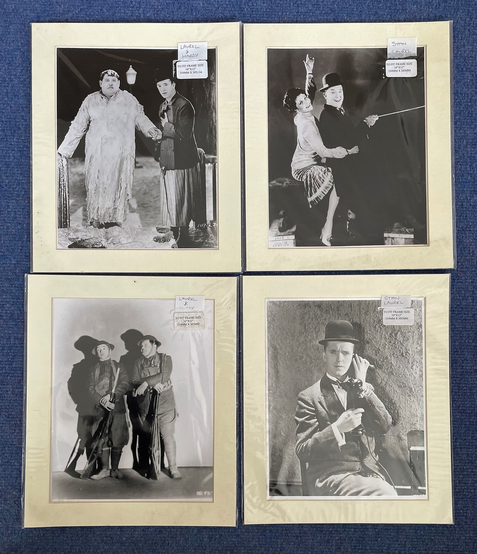 Laurel And Hardy Comedy Legends 8 Mounted 8x10 Photos, Overall Size 10x12. Good condition. All - Image 2 of 2