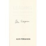 Football Legend, Alex Ferguson signed hardback book titled- Leading, with Michael Moritz. This