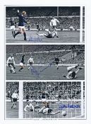 Autographed Scotland 16 X 12 Montage-Edition, Colorized, Depicting A Superbly Produced Montage Of