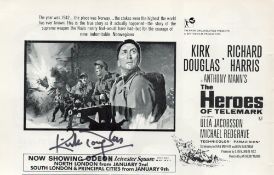 Kirk Douglas (1916-2020) Actor Signed The Heroes Of Telemark Picture. Good condition. All autographs