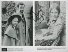 Actors, Maximillian Schell and Jennifer Edwards signed 10x8 inch black and white lobby card