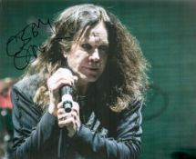 Ozzy Osbourne signed 10x8 inch colour photo. John Michael Ozzy Osbourne (born 3 December 1948) is an