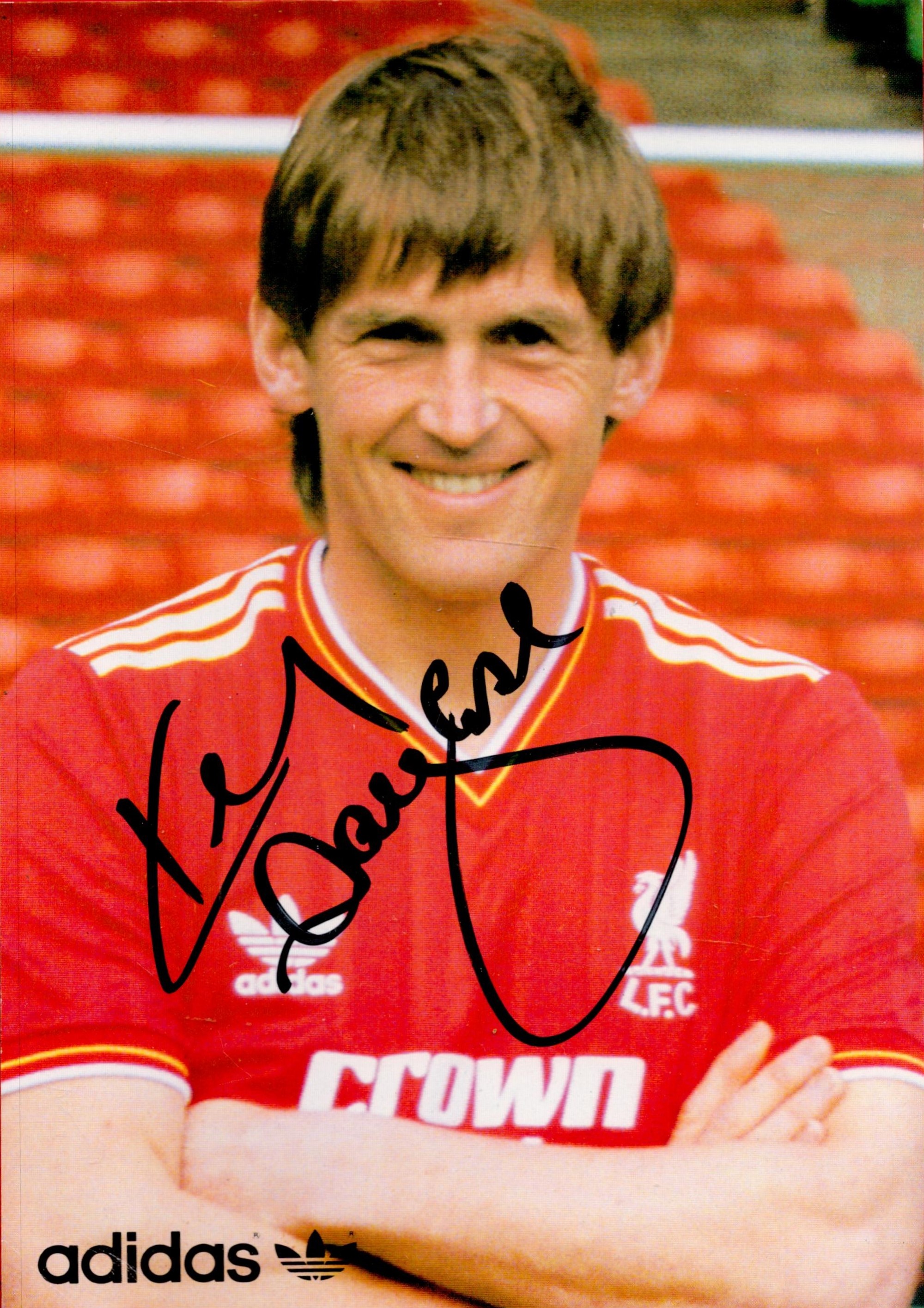 Kenny Dalglish signed 8x6 colour Adidas promo photo. Good condition. All autographs come with a