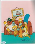 Cartoonist and Producer, Matt Groening signed 10x8 inch colour The Simpsons animation photograph