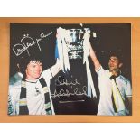 Football. Tottenham Hotspurs FC Steve Perryman and Ossie Ardiles Signed 16x12 inch colour photo.