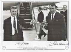 Jimmy Greaves and Terry Dyson 16x12 inch hand signed, Black and white photo, Autographed Editions,