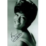 Soul singer, Kim Weston signed 12x8 inch black and white photograph signed in black marker pen.