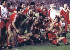 Autographed Nottingham Forest 16 X 12 Photo - Col, Depicting Players Celebrating With The European