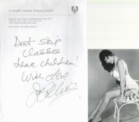 Joan Collins Actress Signed 'School Headed Note Paper 'Don't Skip Classes Dear Children! With Love