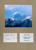 Junko Tabei 1st Woman to climb Mount Everest 16x12 inch overall mounted signature piece includes