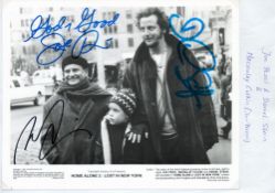 Home Alone Actors, multi-signed 10x8 inch black and white lobby card featuring signatures from Joe
