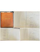 King George V and Japanese Military signed Alfred Herbert Ltd, Coventry Visitors Book. Leather