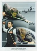 Snooker Ronnie O'Sullivan signed 16x12 inch colourised montage print pictured in action. Good