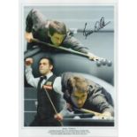 Snooker Ronnie O'Sullivan signed 16x12 inch colourised montage print pictured in action. Good