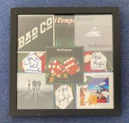 Rock Band, Bad Company framed signature piece, approx 14x14. This lovely piece features signatures