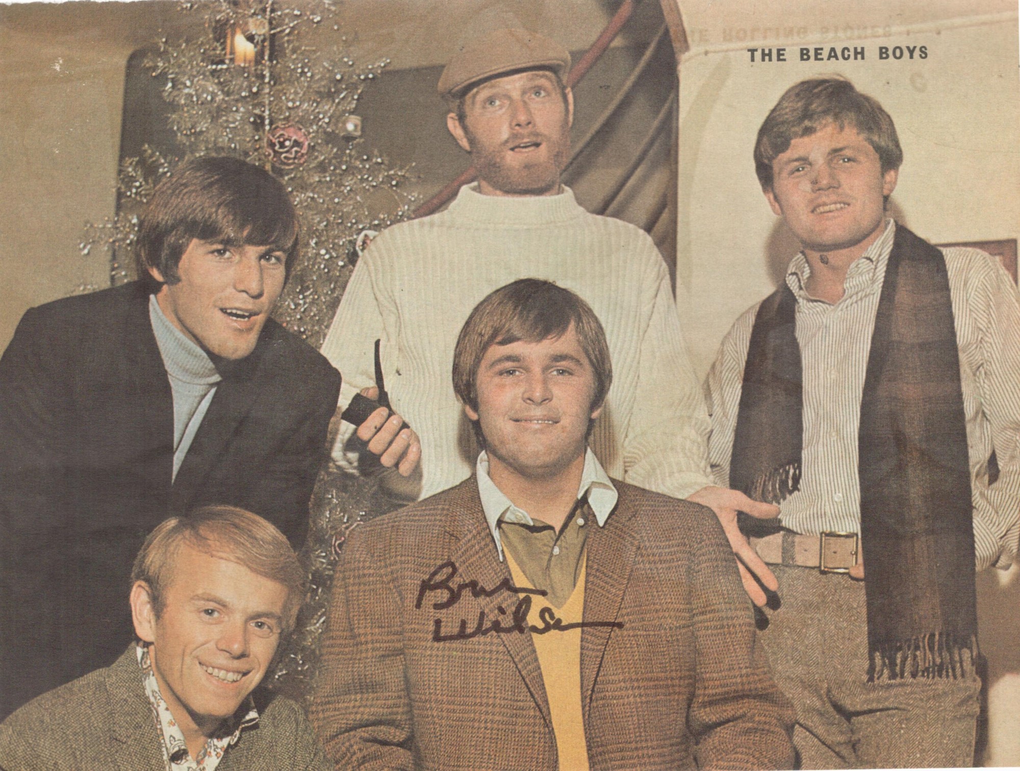 Brian Wilson Beach Boys Singer Signed Vintage 7x10 Beach Boys Picture. Good condition. All