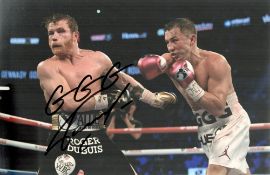 Gennady Golovkin signed 12x8 inch colour photo. Gennadiy Gennadyevich Golovkin ( born 8 April 1982),