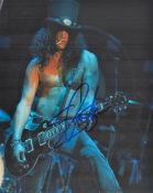 Slash signed Guns and Roses 10x8 inch colour photo. Saul Hudson (born July 23, 1965), better known