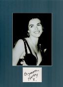 Elizabeth Hurley 16x12 inch mounted signature piece includes signed album page and stunning black