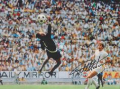 Football Sir Geoff Hurst and Felix signed 16x12 inch colour photo pictured during the England and