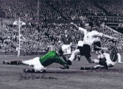 Autographed Bert Trautmann 16 X 12 Photo - Colorized, Depicting The Manchester City Goalkeeper